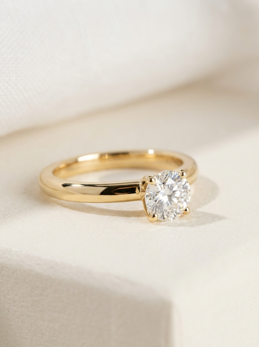 Bague Solis — or 18k, diamant taille brillant